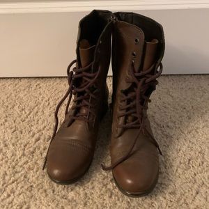 Steven Madden Brown Combat Boots
